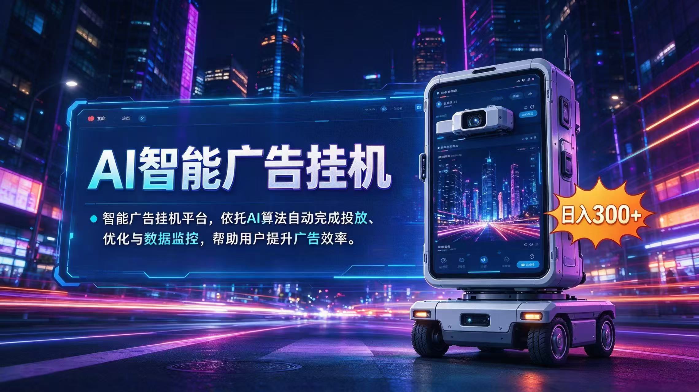 AI 智能广告挂机｜AI 自动运行，轻松托管广告任务-橙心云网创