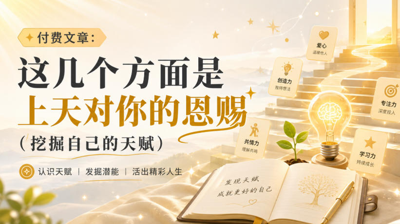 付费文章:这几个方面是上天对你的恩赐(挖掘自己的天赋)-橙心云网创