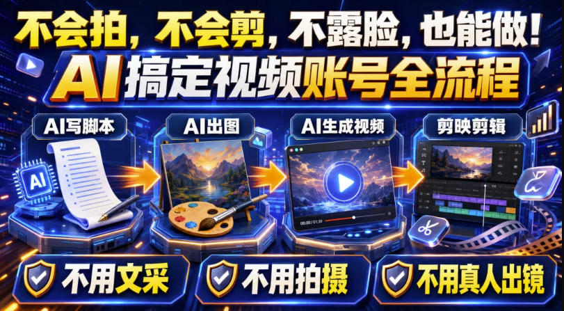 AI短视频起号实战项目，用AI做视频起号，45天涨粉12W，一条广告8.5k，广告接到手软，引流、变现两不误！-橙心云网创
