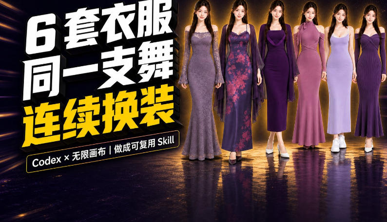 同一支舞，6套衣服按顺序切换：我把服装换装视频做成了一个Skill-橙心云网创