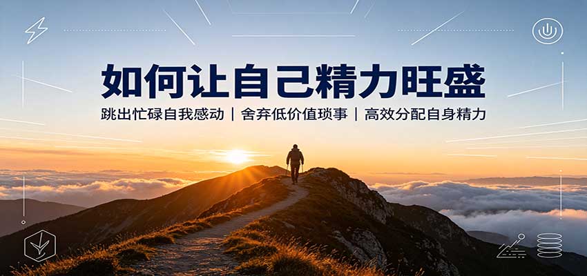 如何让自己精力旺盛:跳出忙碌自我感动,舍弃低价值琐事,高效分配自身精力-橙心云网创