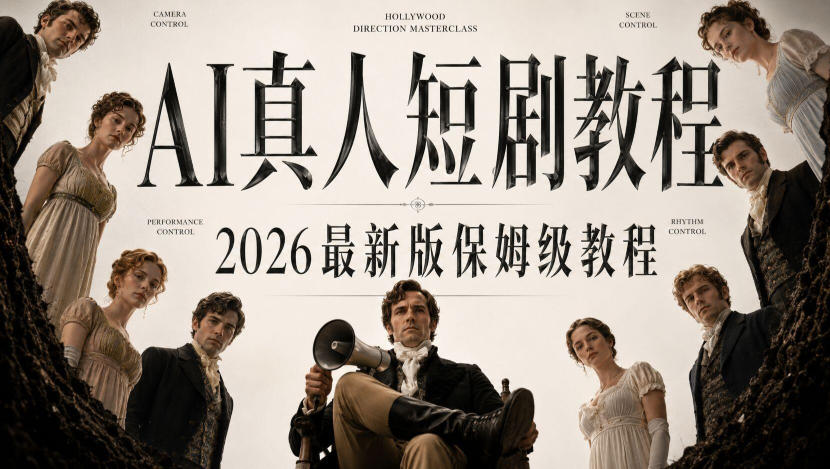 AI真人短剧制作全流程，AI视频大佬专为零基础研制的AI短剧教程，保姆级教程，新手一学就会！-橙心云网创