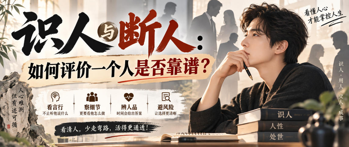付费文章：识人与断人：如何评价一个人是否靠谱？-橙心云网创