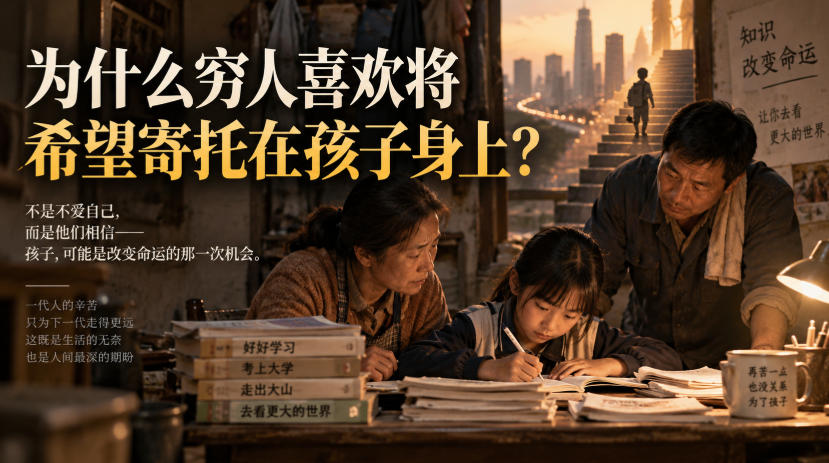某社群精品文章：为什么穷人喜欢将希望寄托在孩子身上？-橙心云网创