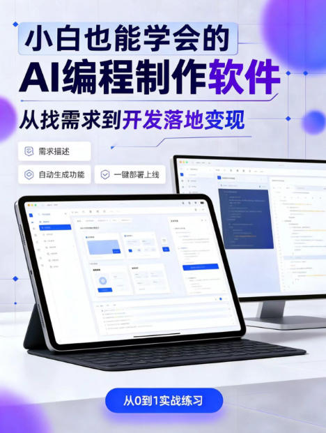 手把手教会你ai编程制作软件到变现全路径,零基础小白轻松上手,从找需求到开发落地变现【揭秘】-橙心云网创