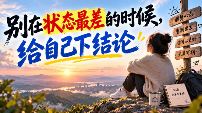 某公众号付费文章：别在状态最差的时候，给自己下结论-橙心云网创