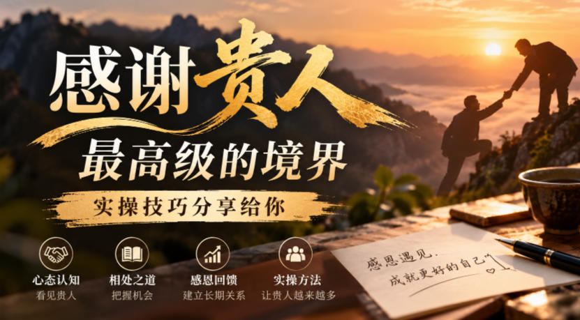 某公众号付费文章：感谢贵人最高级的境界，实操技巧分享给你-橙心云网创