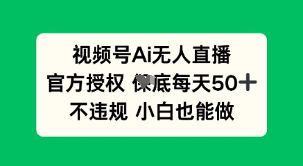 视频号AI无人直播,官方授权 每天50+,不违规 小白也能做-橙心云网创