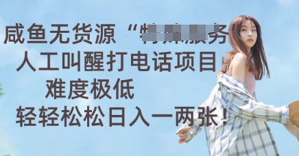 咸鱼无货源人工叫醒打电话项目，难度极低， 轻轻松松日入一两张-橙心云网创