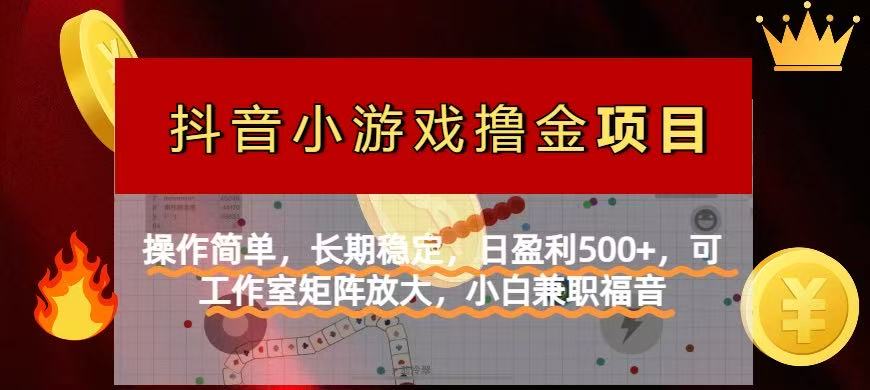 （14290期）【抖音小游戏发行人计划项目】操作简单，长期稳定，日盈利500+，可工作...-橙心云网创