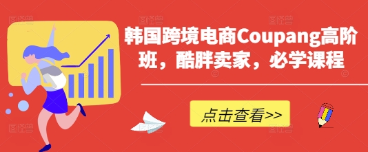 韩国跨境电商Coupang高阶班,酷胖卖家,必学课程-橙心云网创